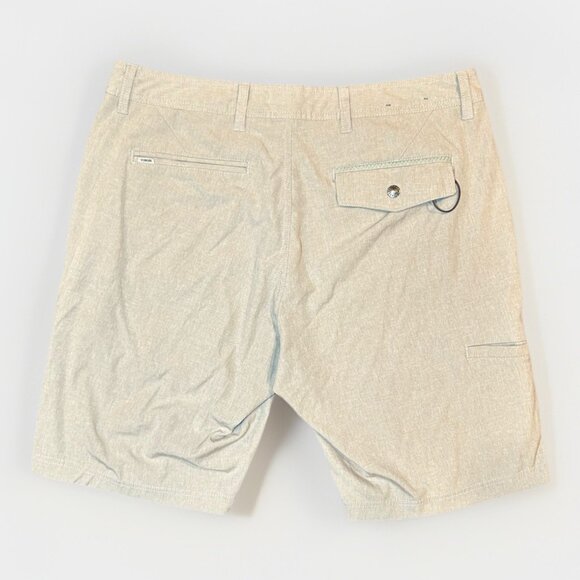 Linksoul Solid Boardwalker Shorts Men's Size 34 Khaki 10" Inseam Golf Stretch - Picture 3 of 9